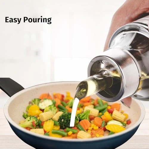 Stainless Steel Oil Dispenser - 1 Litre, Silver, Stainless Steel view 7