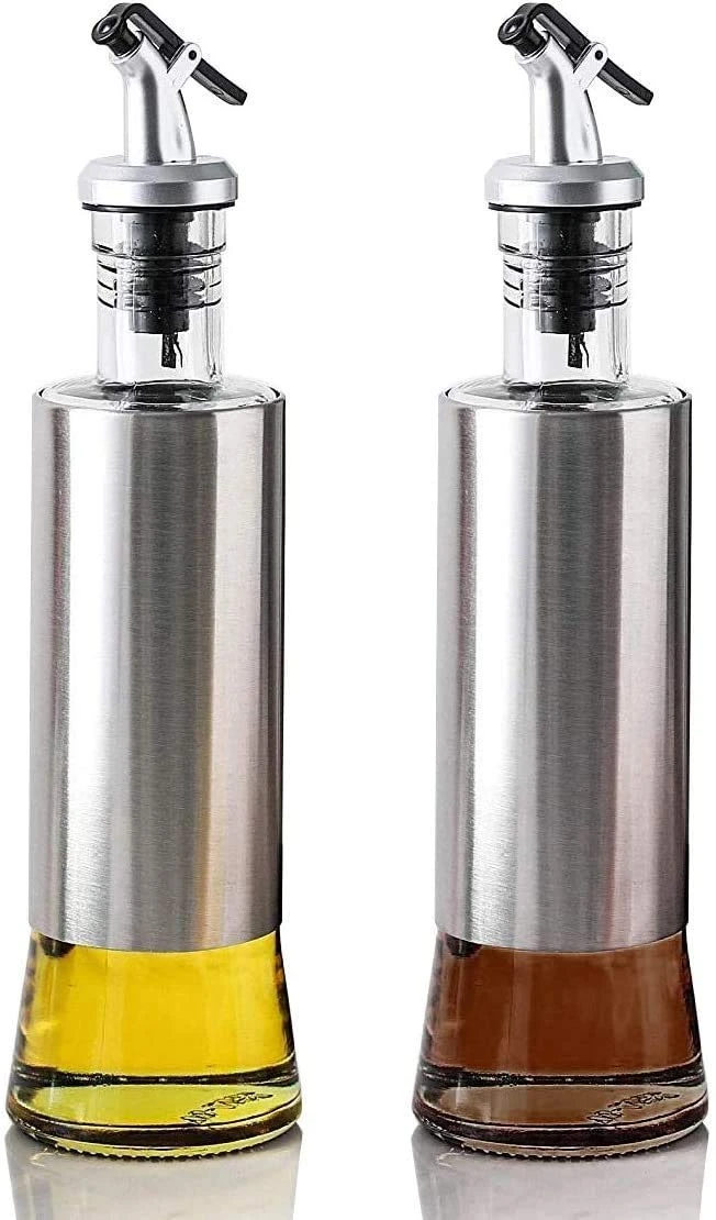 Easy Pour Stainless Steel Oil Dispenser - 1 Litre, Silver, Stainless Steel view 6