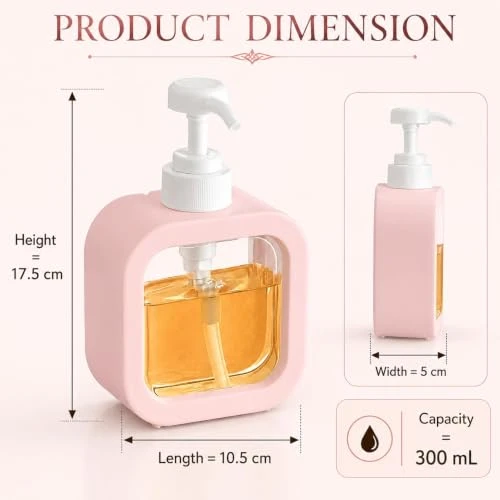 Soap Dispenser - Pack of 2, Pink, Plastic view 3