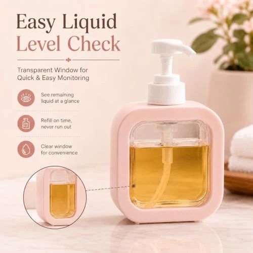 Soap Dispenser - Pack of 2, Pink, Plastic view 5