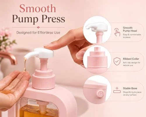 Soap Dispenser - Pack of 2, Pink, Plastic view 6