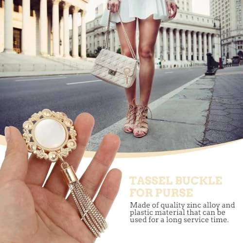 ​divine Craft Metal Tassel Turn-Lock Handbags, - Pack of 1, Gold view 4
