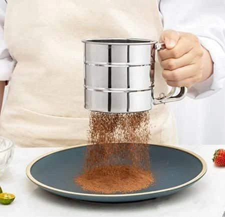 Flour Sifter Atta Chhani Hand Press - Stainless Steel view 3