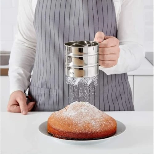 Flour Sifter Atta Chhani Hand Press - Stainless Steel view 5