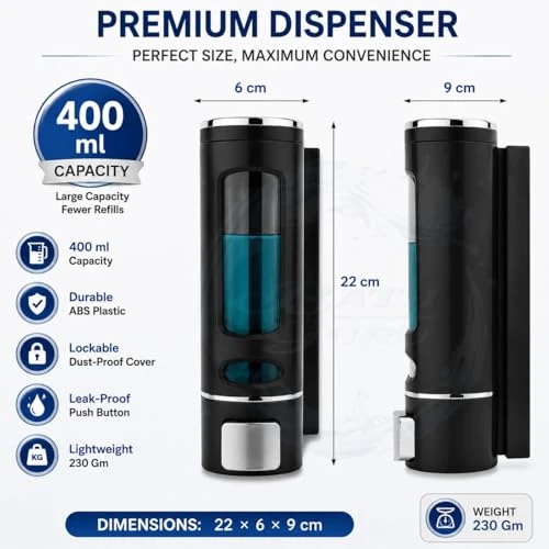 Soap Dispenser - 400 Ml, Pack of 2, White view 3