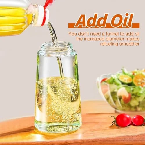 Glass Oil Sprayer Dispenser Bottle, 500ML - 500ml, Black view 8