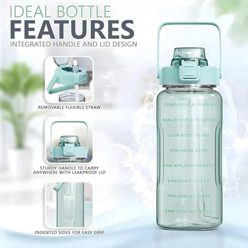 Water Bottle - 2 L, Black, Leak Proof view 2