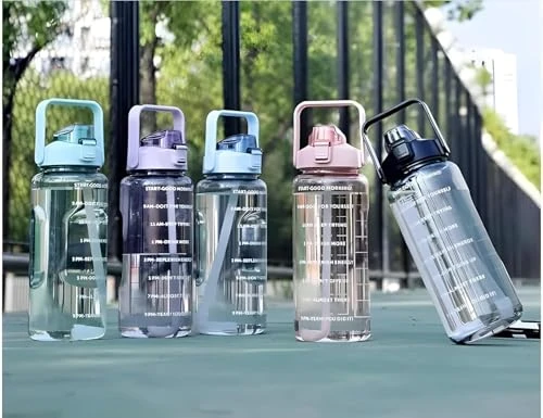 Water Bottle - 2 L, Black, Leak Proof view 3