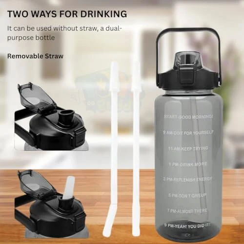 Water Bottle - 2 L, Black, Leak Proof view 6