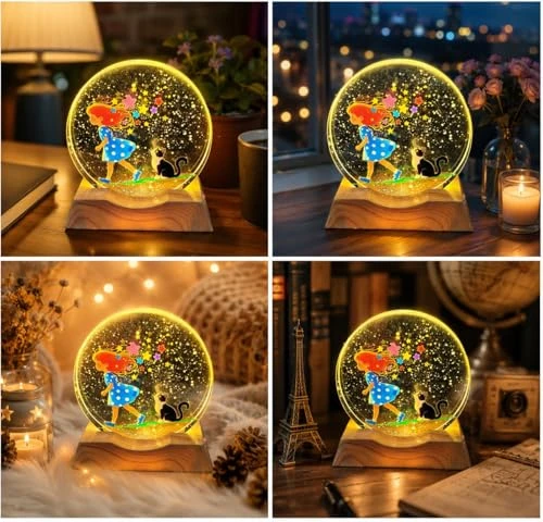 3D Acrylic LED Night Light – - White, Plastic view 2