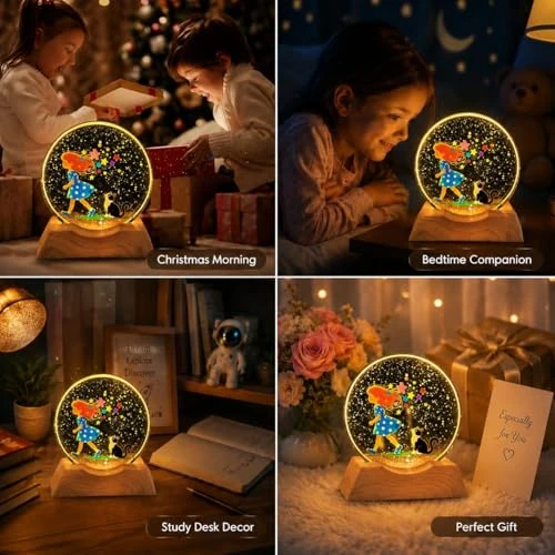 3D Acrylic LED Night Light – - White, Plastic view 6