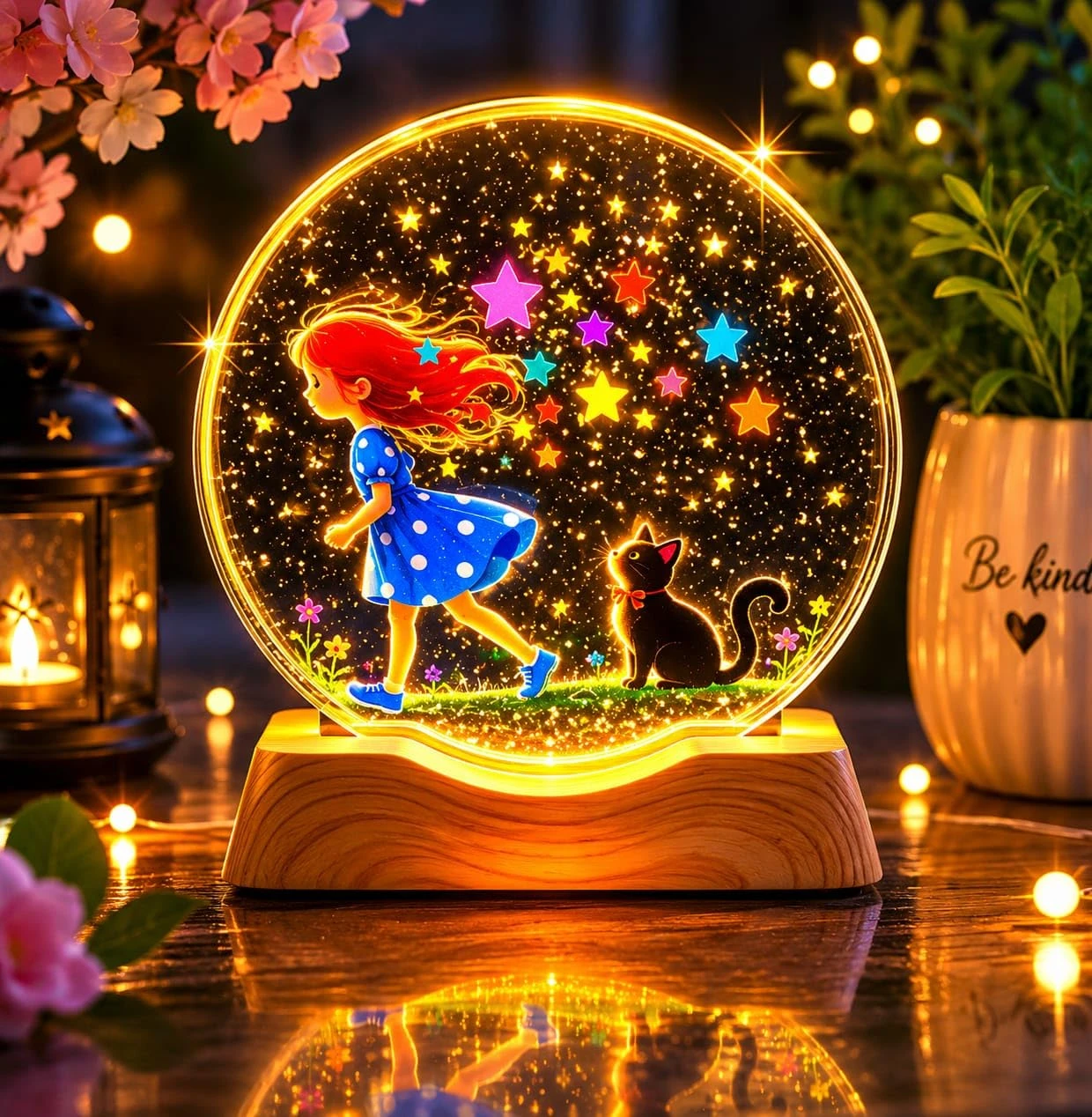 3D Acrylic LED Night Light – - White, Plastic view 8