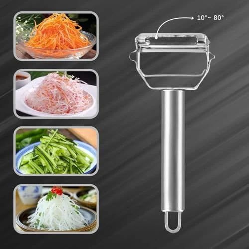 Kitchen Peeler - Silver, 2 in 1, Stainless Steel view 8