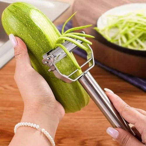 Kitchen Peeler - Silver, 2 in 1, Stainless Steel view 6