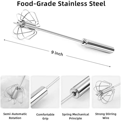 Manual Hand Blender - Silver, Stainless Steel view 8