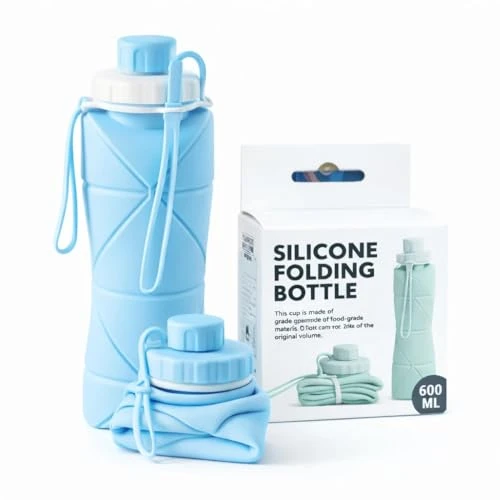 Water Bottle - 610ml, Silicone, Foldable view 2