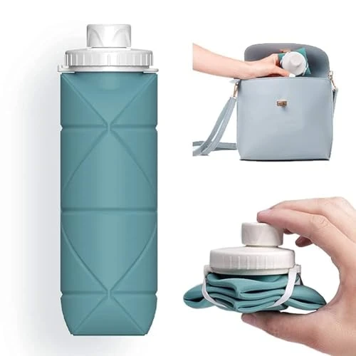 Water Bottle - 610ml, Silicone, Foldable view 4
