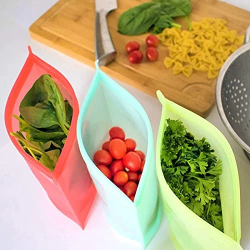 Reusable Silicone Food Storage Bags – - 1000ml, 3 Pcs, Silicone view 3