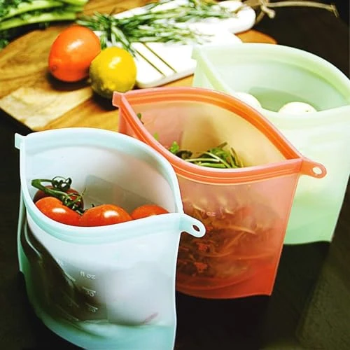 Reusable Silicone Food Storage Bags – - 1000ml, 3 Pcs, Silicone view 7