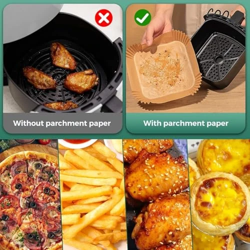 100 Pcs Air Fryer Paper Sheets, - 100 Pcs view 6