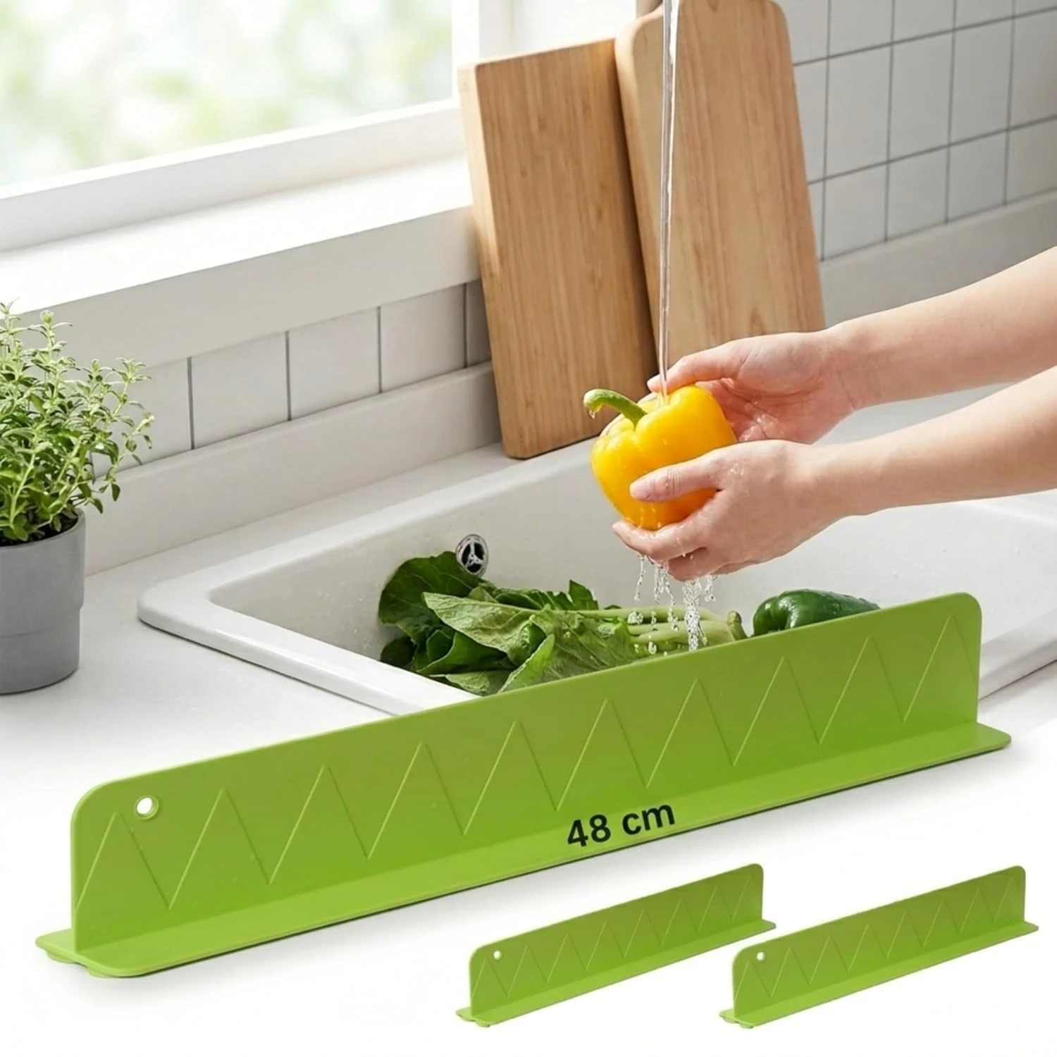 2PCS X 48CM Silicone Sink Splash - 2pcs, Silicone, Waterproof view 1