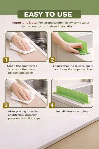 2PCS X 48CM Silicone Sink Splash - 2pcs, Silicone, Waterproof view 5