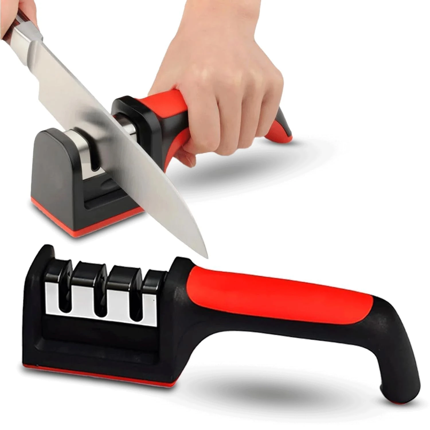 Manual Knife Sharpener Tool 3-Stage System - Pack of 2 view 1