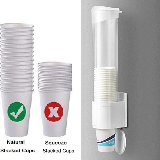 Self Adhesive Paper Cup Glass Dispenser - Self Adhesive, Plastic view 3