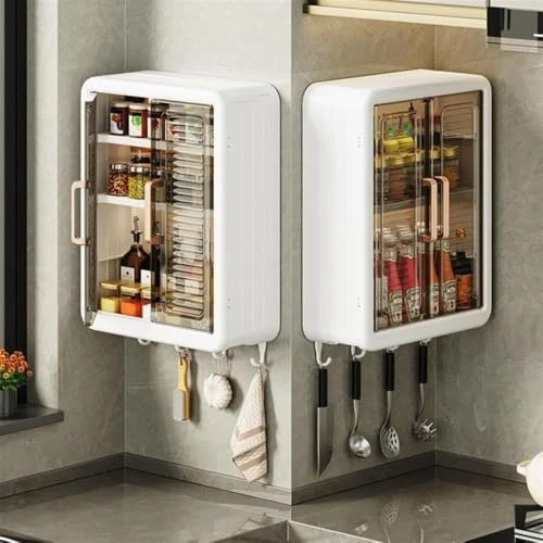 Bathroom Organiser Without Drill Plastic Wall - Plastic view 2