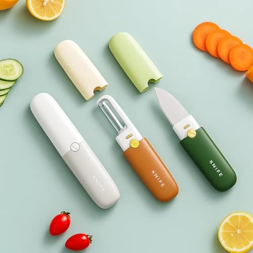 Kitchen Peeler - 2 in 1, Stainless Steel, Portable view 2