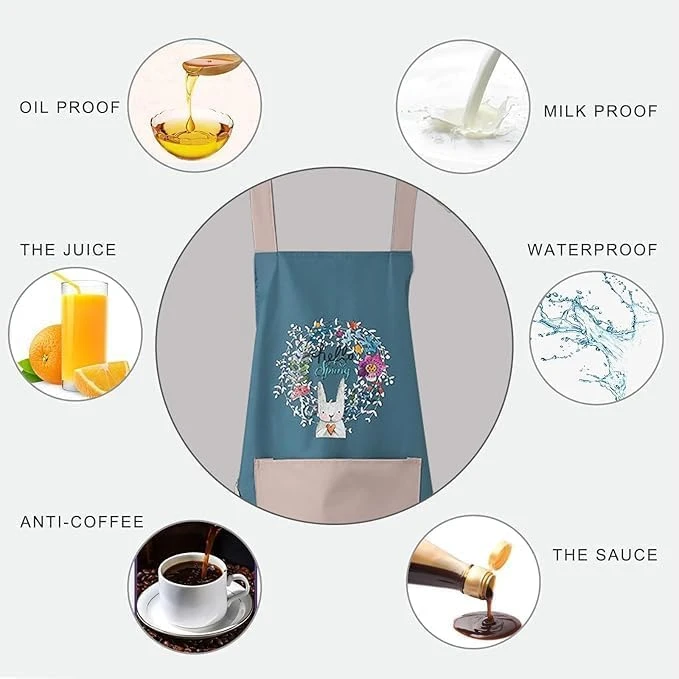 Waterproof Kitchen Apron - Pack of 1, Assorted, Waterproof view 3