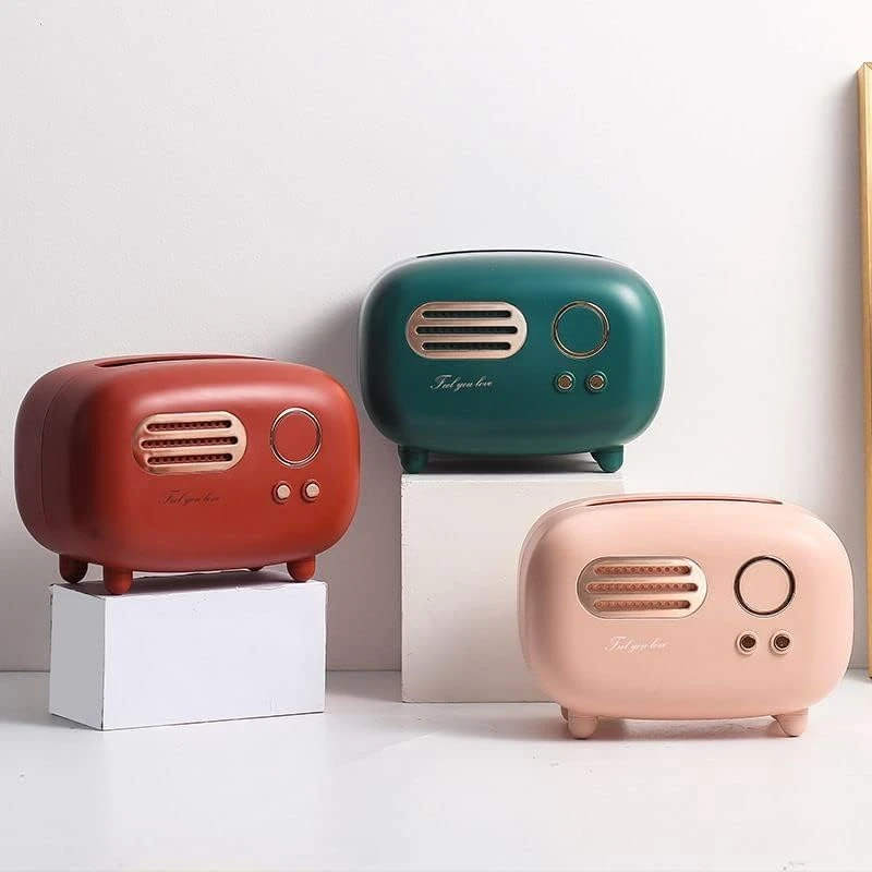 Vintage Retro Tissue Box Holder Kitchen - Pack of 01, Red view 2