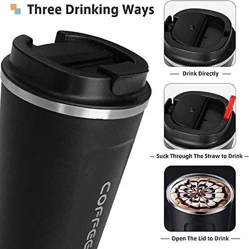 Stainless Steel Vacuum Insulated Coffee Mug - 510ml, Stainless Steel, Leak Proof view 4