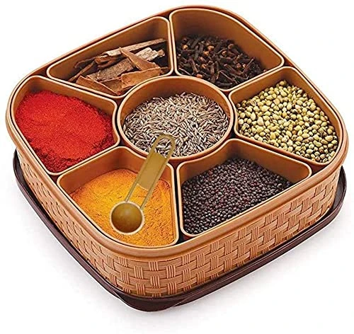 Woven Masala Rangoli Box Spices (multi - Multi Colour view 2