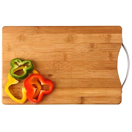 Kitchen Cutting Board - 34 X 24 Cm, Wooden, Stainless Steel view 1