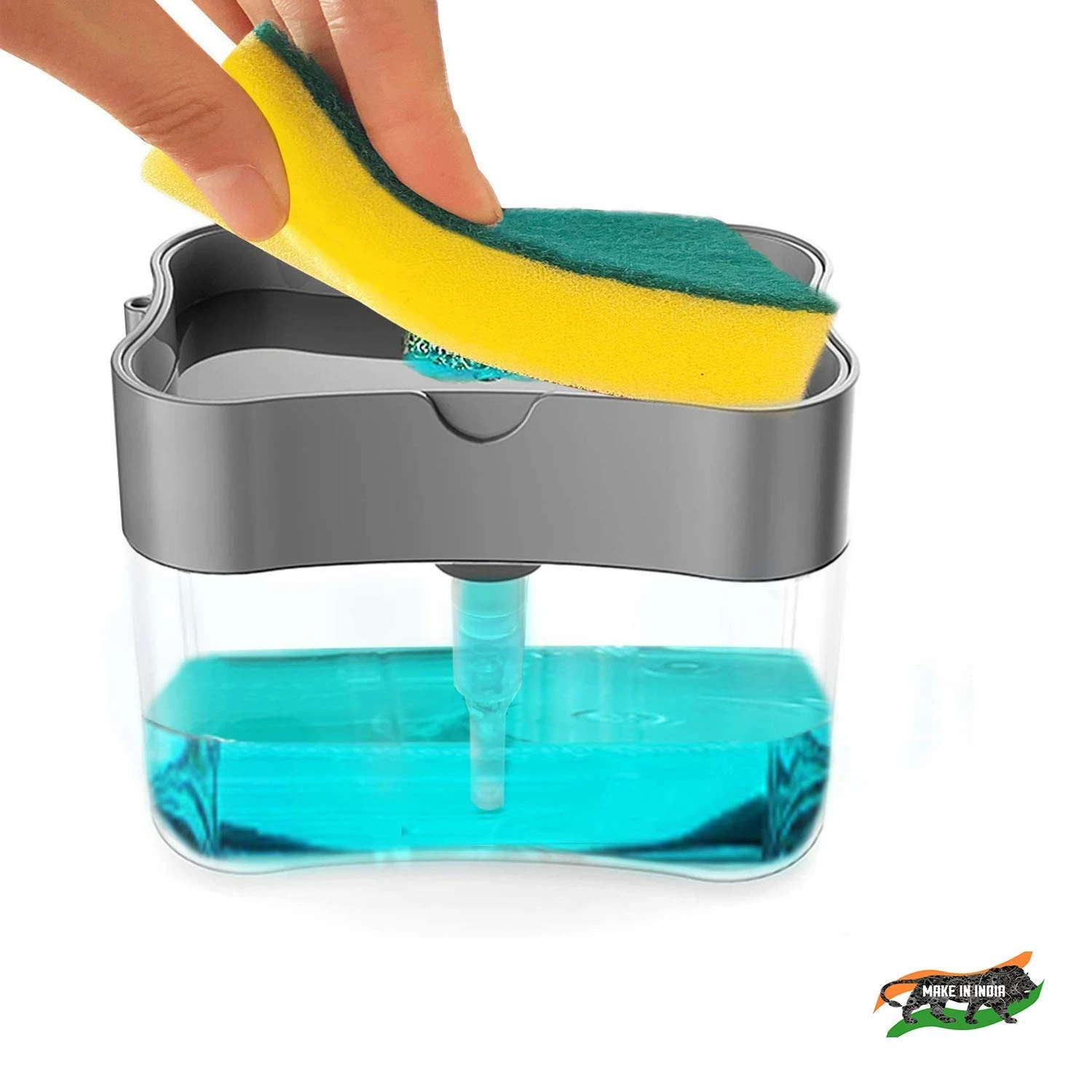 2 1 Soap Pump Plastic Dispenser - 385ml, 2 in 1, Plastic view 1