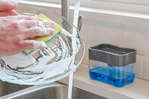 2 1 Soap Pump Plastic Dispenser - 385ml, 2 in 1, Plastic view 3