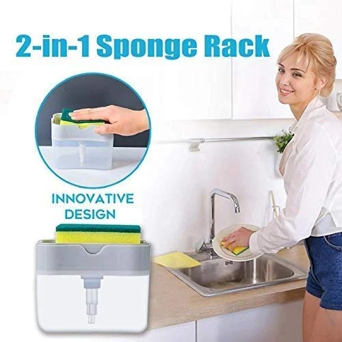 2 1 Soap Pump Plastic Dispenser - 385ml, 2 in 1, Plastic view 5