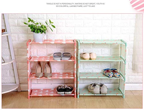 Foldable Shoe Rack - 4 Shelves, White, Portable view 2