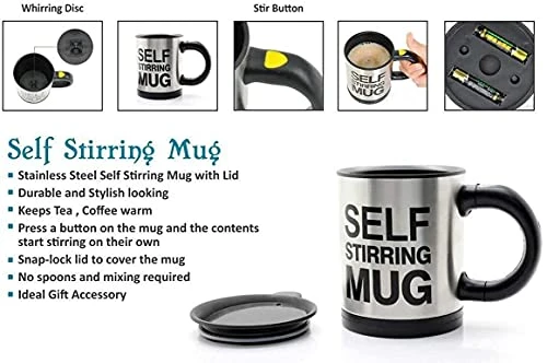Self Stirring Mug Coffee Blender Mug - 380 ML view 4