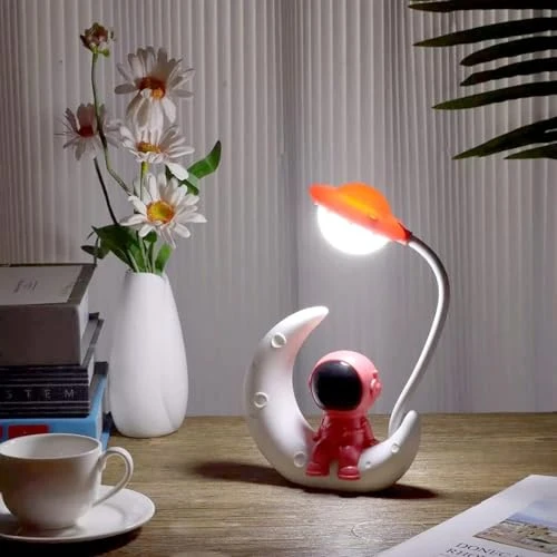 LED Study Table Lamp Astronaut Moon - Pack of 1, Pink view 2