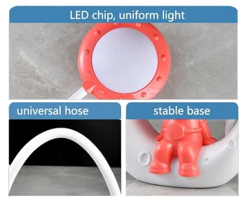 LED Study Table Lamp Astronaut Moon - Pack of 1, Pink view 5
