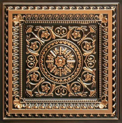 Decorative Ceiling Tile Set - 2 X 2 Feet, Pack of 6, Black view 2