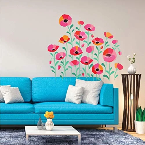 Poppies Flower Wall Sticker view 6