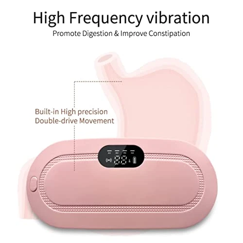 Design Studio Portable Cordless Heating Pad for Menstrual Cramps Relief, for Stomach, 3-Speed Temperature Adjustment and 4-Speed Massage Modes, Back and Belly Heating Pad for Women Pink Color view 5
