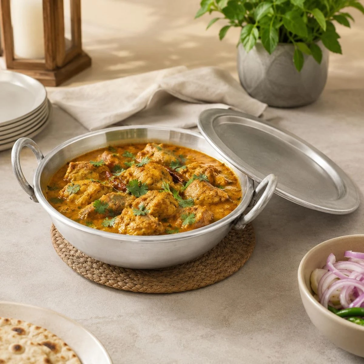 iINTELLIGENCEi Aluminium Kadhai with Lid, BIS, 32.5 x 27.5 x 10 cm, 1 Qty view 7