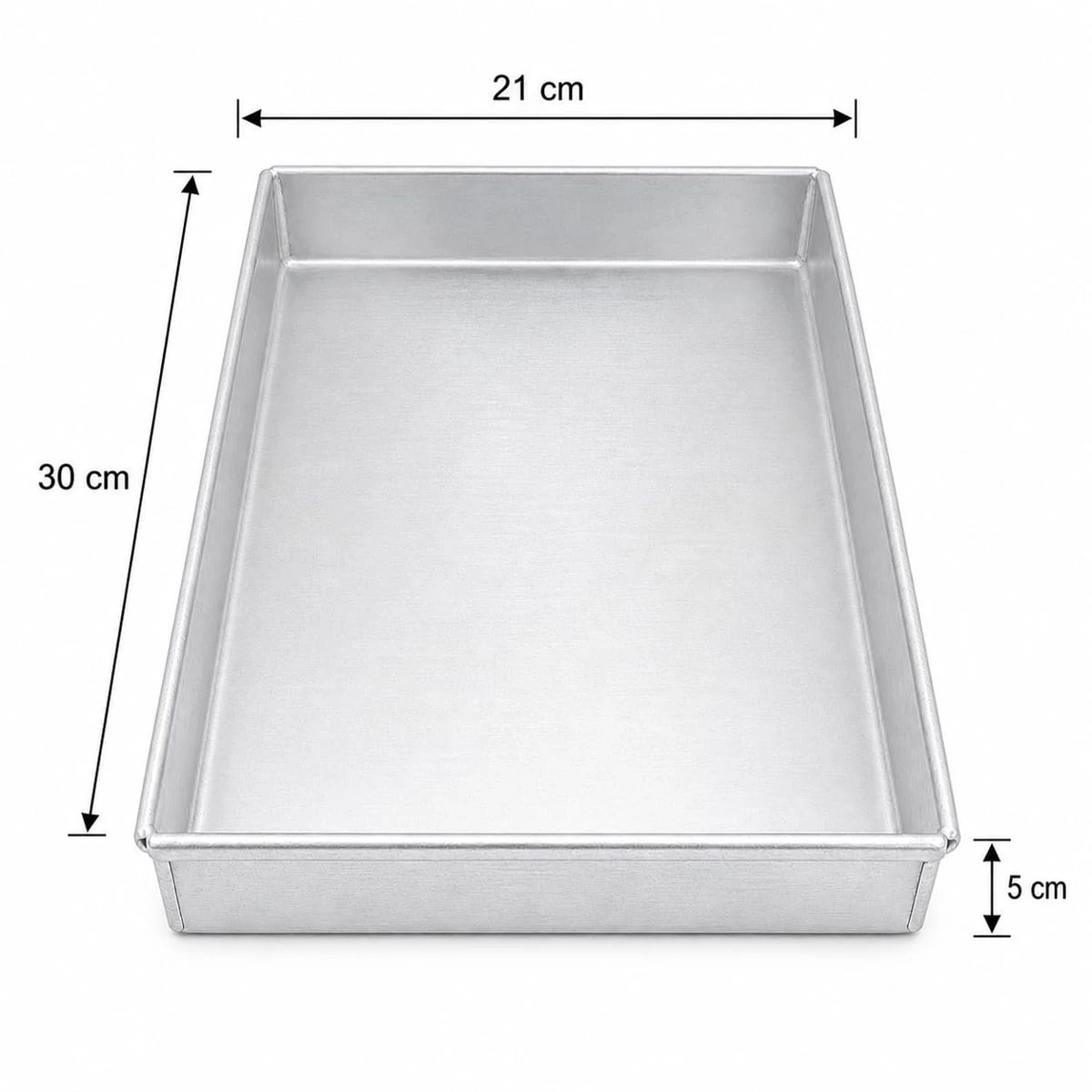 iINTELLIGENCEi Aluminium Rectangular Cake Tray, 31 x 21 x 5 cm, 1 Qty view 3
