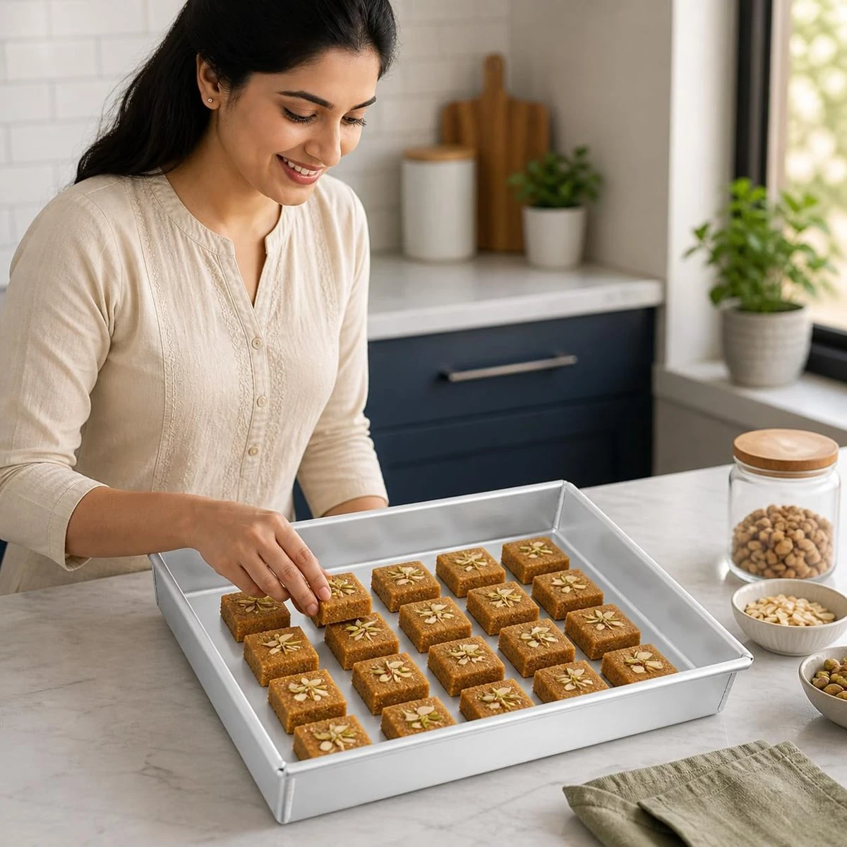 iINTELLIGENCEi Aluminium Rectangular Cake Tray, 31 x 21 x 5 cm, 1 Qty view 5