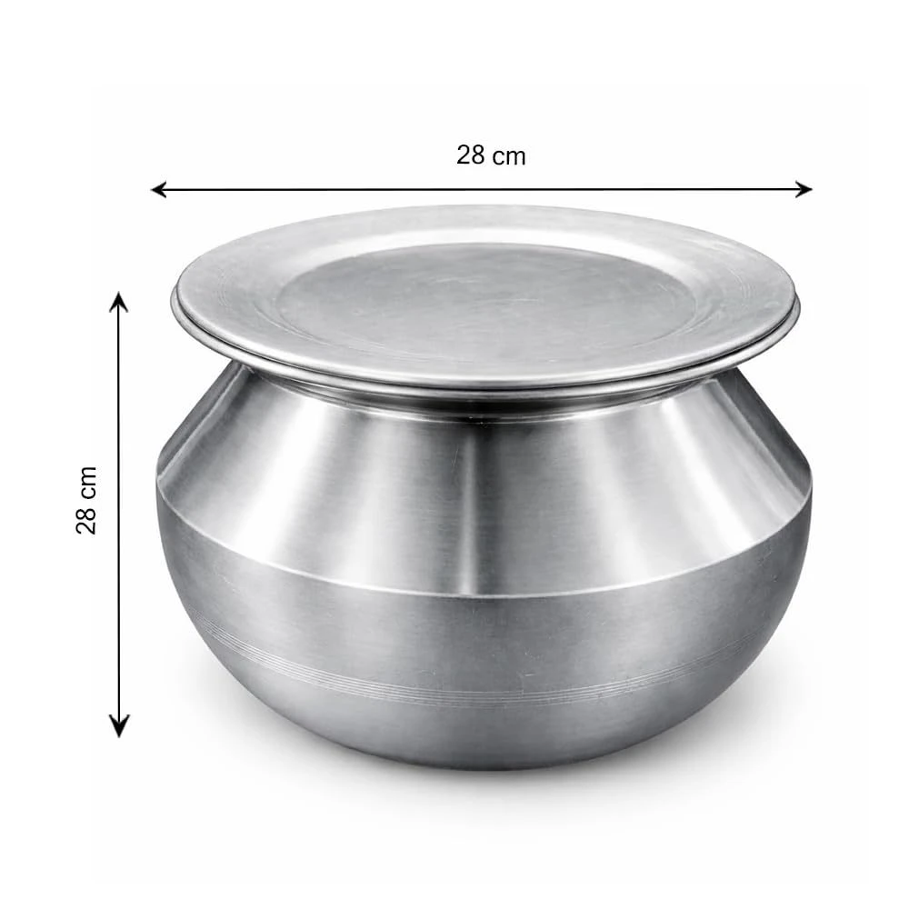 iINTELLIGENCEi Aluminium Handi Rice Pot with Lid, 18 No, 5.6 L, BIS, 1 Qty view 2