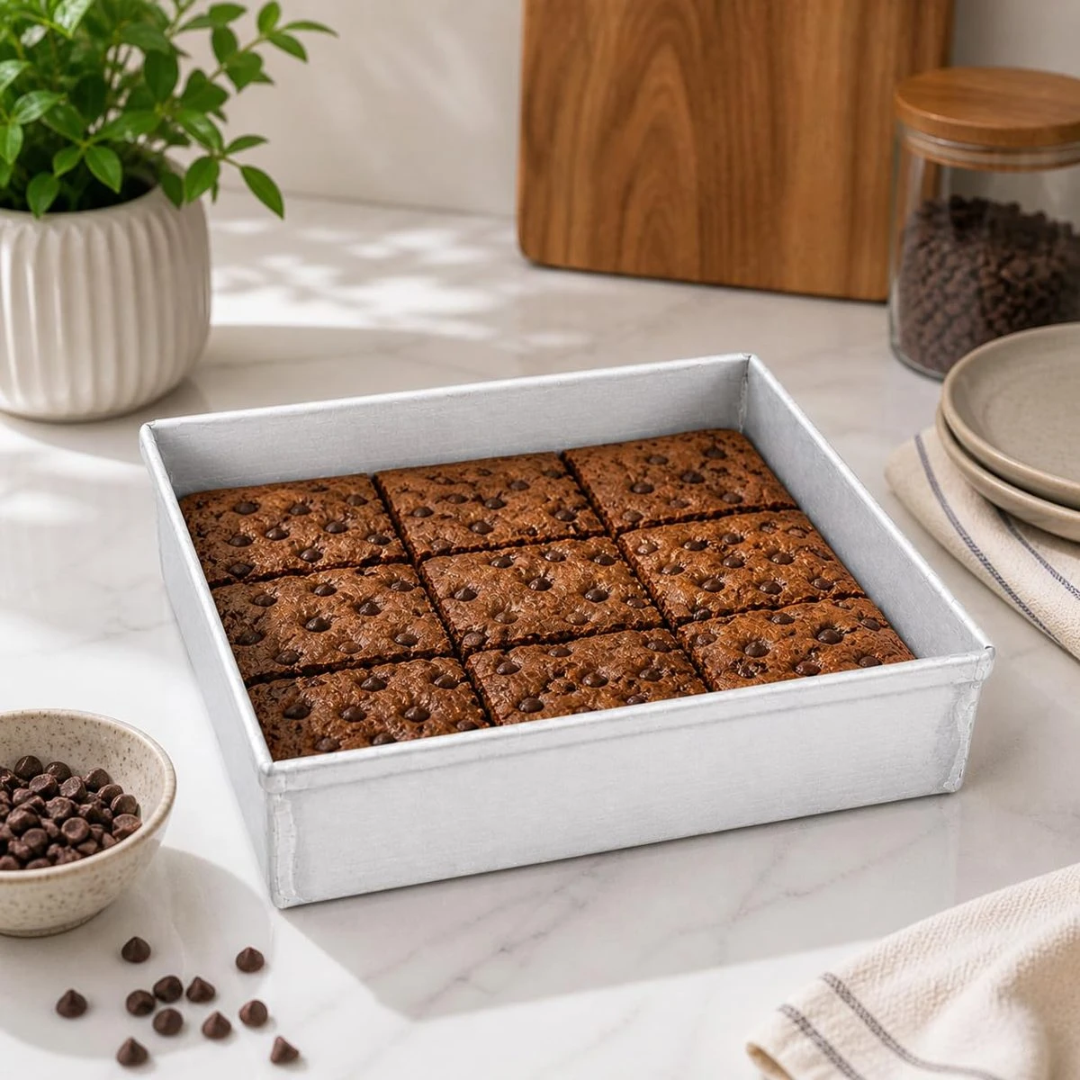 iINTELLIGENCEi Aluminium Square Cake Tray, 26 x 26 x 5 cm, 1 Qty view 6